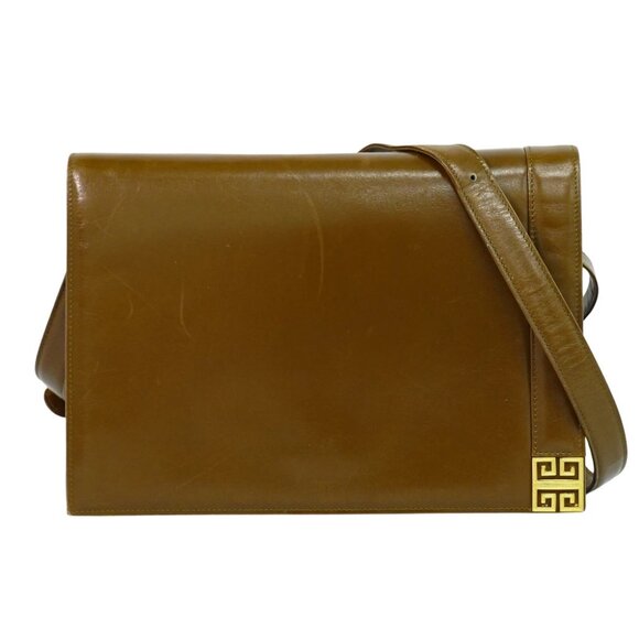 GIVENCHY Leather Shoulder Bag Brown - Picture 1 of 15